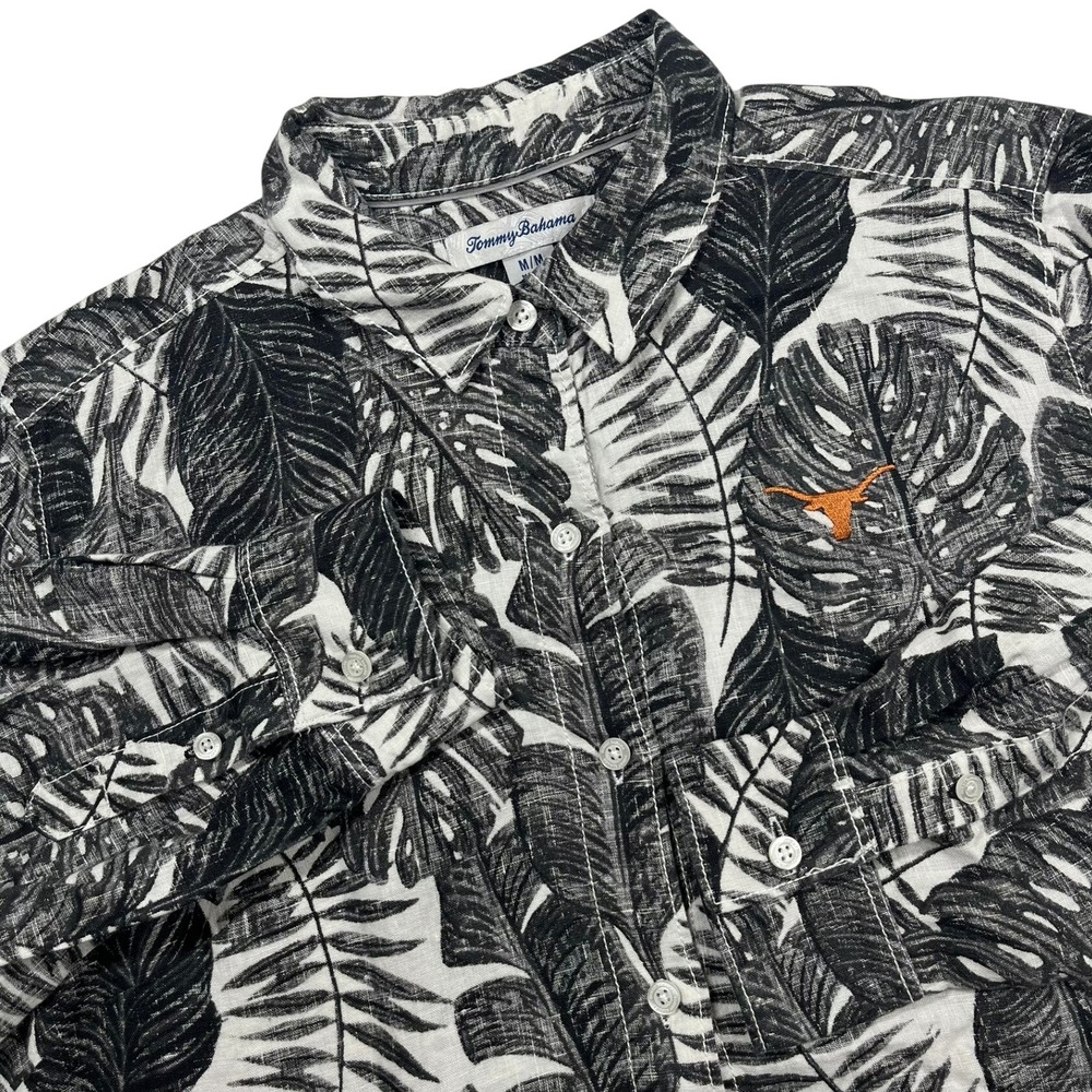 University of Texas Longhorns Tommy Bahama Linen Button Down Shirt Womens Medium
